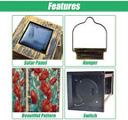 Solar Lantern Composition Flowers Outdoor Waterproof Hanging Solar Light Outside Lights for Patio Yard House Lawn Decor Birthday Gifts for Women Mom - Image 3