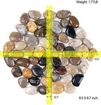 6 PCS Natural River Rock Stepping Stones for Garden Walkway - 9.5'' Hexagon Pebble Mats with Non-Slip Mesh Backing - Decorative Outdoor Stone Pavers for Patio, Lawn, Backyard Path & Landscaping Decor - Image 2