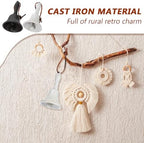 2pcs Cast Iron Hand Call Bell Vintage Desktop Bell Xmas Decor - Image 3