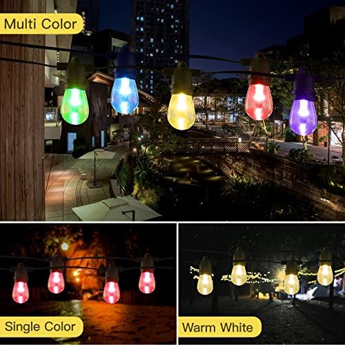 Outdoor String Lights 96FT Color Changing Solar Patio Lights, Waterproof Fairy Lights for Backyard, Garden, Pergola, Deck, Bistro, Outdoor Lighting with Remote & 8 Modes - Image 3