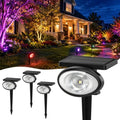 IP67 Solar Lights Outdoor Waterproof, 2CCT & RGB Landscape Lights, 4 Pack by Fuligent