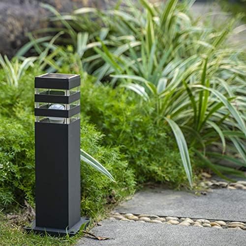 Pathway Lights Post Lights IP55 Waterproof Outdoor Lamp Post Lawn Light Floor Lamp E26 Lampholder Hardwired Suitable for 12V / 24V / 120V Voltage（16in, Black） - Image 6