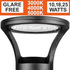 Bollard Light 39", 120-277V, 10/18/25W, 3CCT 3000-5000 Kelvin, UFO - Image 2