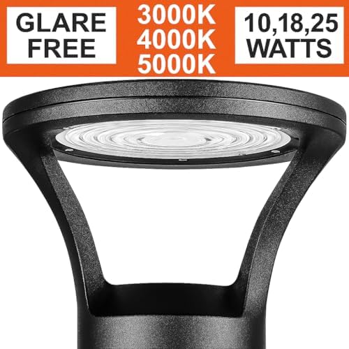 Bollard Light 39", 120-277V, 10/18/25W, 3CCT 3000-5000 Kelvin, UFO - Image 2