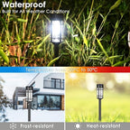 Mancra Solar Pathway Lights Outdoor, 8 Pack Metal Glass Solar Lights Outdoor Waterproof Auto On/Off Landscape Path Lighting Garden Decor for Yard Walkway Driveway, Cool White - Image 5