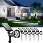 FALOVE 6 Pack Solar Spot Lights Outdoor Cool White LED Waterproof Landscape by FALOVE