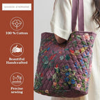 Maison d' Hermine Shopping Bags Cotton Quilted Tote Bag with Zipper Pockets - Image 4