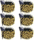 OZS 6 Pack 480 LED Solar String Lights Outdoor Waterproof, Warm White by OZS