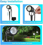 High Brightness 1000LM Outdoor Spot Lights for Yard, 3500K Warm White Spot Lights Outdoor with 4.9FT Electric Cord, 10W LED IP66 Waterproof Landscape Spotlights for Garden Tree Flag - 4 Pack - Image 5