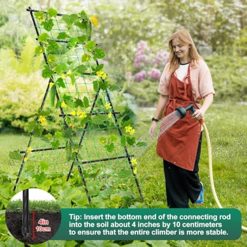 Cucumber Trellis A Frame Garden Trellis 31 x 26 x 75 in - Image 6