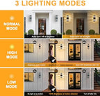 Motion Sensor Outdoor Wall Light Fixture Up Down Porch Lights Modern Dusk to Dawn Exterior Sconce Wall Mount Outside Coach Lantern for House Front Door Garage (Include 2 Free Dimmable Bulbs) - Image 2
