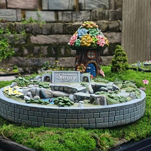 Kai Dream Fairy Garden Pond Decoration - Solar Miniature Fairy Garden Figurines & Accessories, Serenity Theme Outdoor Garden Ornament for Patio, Yard, Housewarming Gift - Image 7