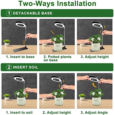 Aokrean Grow Lights for Indoor Plants,Full Spectrum Halo Plant Light 5 Pack - Image 3