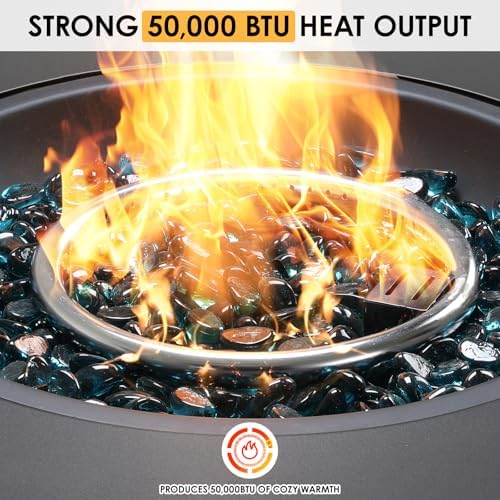 TLGREEN 30-Inch Round Propane Fire Pit Set, 50,000 BTU, 2-Piece - Image 2