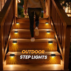 APONUO Solar Deck Lights 16 Pack, Solar Lights Outdoor Waterproof Led Solar Step Lights for Outside Stairs,Fence,Backyard,Patio（Warm White） - Image 4