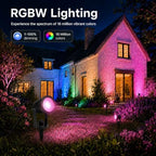 Outdoor Lights,15w Spot Lights Outdoor with US Plug and Remote Control, 12V APP Control Landscape Spotlights,Waterproof, Dimmable with Timer - Image 2
