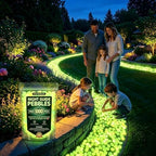 Colorful Glow-in-the-Dark Garden Stones, Rainbow Luminous Pebbles for Outdoor Walkway Patio Lawn Yard Landscaping, Glowing Stepping Rocks for Garden Path Fish Tank Aquarium Decor (1000, Yellow) by Unknown