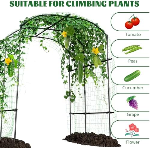 Tall Garden Arch Trellis for Climbing Plants, 87" H Metal Trellis Archway - Image 7