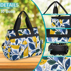 Lemon Style Garden Tool Bag Tote for Men Women Multiple Pockets Wide Mouth Heavy Duty Waterproof Tool Organizer Bag for Outdoor Lawn Yard Portable Gardening Storage With Elasticbands - Image 4