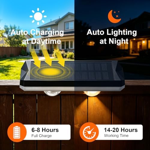12 Pack Solar Fence Lights, 2 Color Changing & 11 Fixed Color - Image 4