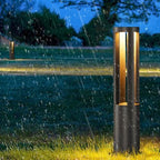 Landscape Path Light Waterproof Bollard Lighting Modern Outdoor Cylindrical Path Light Waterproof Driveway Lamps Hare Wired Landscape Lighting Outside 3000K LED Bollard Lamp For Garden Yard Patio Lawn - Image 6
