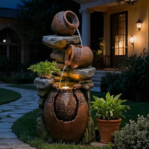 Bumilgar Outdoor Garden Water Fountain for Garden 38.4" H - Image 4