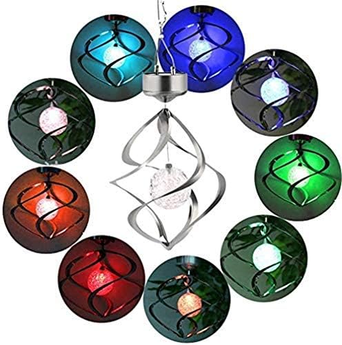 Ulalaza Solar Wind Chime Outdoor LED Color Changing Solar Lights Romantic Décor for Patio Garden Yard Home (Colorful) - Image 2