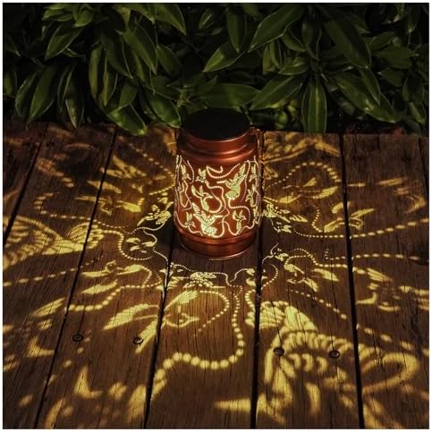 2 Pack Solar Hummingbird Lanterns Outdoor Hanging Decor Lantern,Waterproof Hollow Out Metal Decorative Garden Light,Graceful Decoration for Patio,Yard,Landscape,Walkway,Festival - Image 2