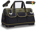FASTECH 20-inch Wide Mouth Tool Bag with Water Proof Molded Base，Wide Mouth Tool Tote Bag,Waterproof Tool Organizer Bag for Men with Adjustable Shoulder Strap (20 inch) by FASTECH
