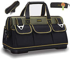 FASTECH 20-inch Wide Mouth Tool Bag with Water Proof Molded Base，Wide Mouth Tool Tote Bag,Waterproof Tool Organizer Bag for Men with Adjustable Shoulder Strap (20 inch) by FASTECH