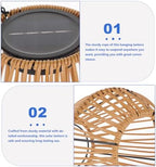 Rattan Solar Lantern Outdoor Hanging LED Solar Lights Waterproof Garden Patio Yard Decorative Lamp for Porch and Courtyard - Image 4