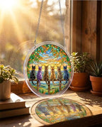 Acrylic Puzzles Suncatcher Window Hanging, 83 Pieces Color Cats Puzzle, Suncatcher for Doors Garden, Mother's Day Christmas Birthday Gifts for Women Men (L - 8.9 * 8.9 in) - Image 4