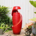 Sunlinua 30H Vase Outdoor Water Fountain with Smoothing Flow by Sunlinua