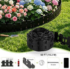 Garden Edging Border 50FT, 4.5 in Black Picket Fence Border for Lawn & Yard - Image 5