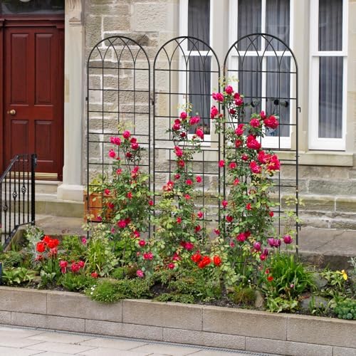 DoCred 4 Pack Garden Trellis for Climbing Plants, 71 Inch Metal Trellis - Image 7