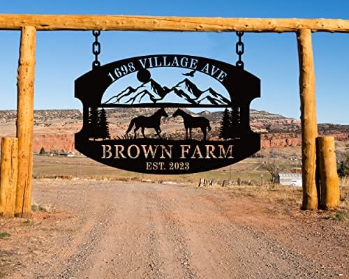 Custom Farmhouse Metal Sign | Personalized Last Name & Established Date Farm Scene Wall Art | Metal Farm Wall Art & Garden Decor | Unique Farmer Gift, Housewarming, or Ranch Decoration - Image 5