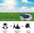 Solar Ground Lights, Solar Garden Lights, 8 Wick Warm Light Outdoor Solar Disk Lights, Waterproof In-Ground Lights, Landscape Lights for Pathway, Yard, Deck, Patio, Walkway, 4 Packs Cold White - Image 4