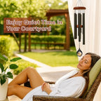 Personalized Photo Memorial Wind Chime Custom Name & Year, in Loving Memory Sympathy Gift, Remembrance Windchimes Outdoor Deep Tone Garden Patio Decor - Image 2