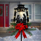 WAIU Solar Powered Metal Nativity Scene Garden Stake, Waterproof Outdoor Christmas Silhouette Yard Decor by WAIUHOMEGARDEN