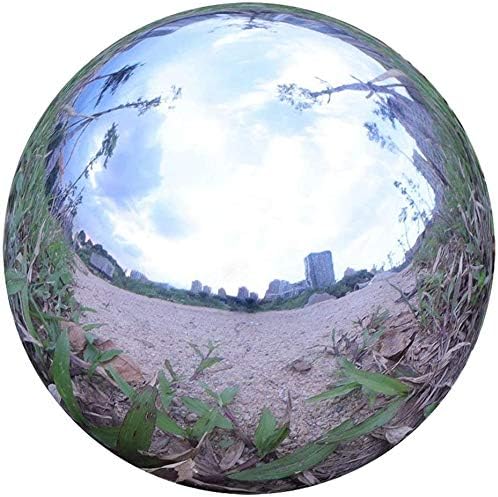 Durable Stainless Steel Gazing Ball, Hollow Ball Mirror Globe Polished Shiny Sphere for Home Garden (15.7 Inch) by Folytiy