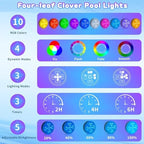 Pool Lights for Above Ground Pools, Rechargeable 10 Color Changing Submersible LED Lights with Remote & 6 Modes, IP68 Waterproof Underwater Light for Swimming Pool Fountain Pond Hot Tub (4 Pack) - Image 5