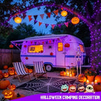 JMEXSUSS 2 Pack Solar Halloween Lights, Total 151FT 400 LED, Purple - Image 5