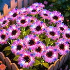Solar Lights Outdoor, Gift for Women Mom Grandma Friends, 6 Pack 36 Solar Colorful Sunflower Lights, Solar Flower Lights Waterproof, Outside Sunflower Decor Light for Landscape Yard Patio Lawn Pathway by yulloyello