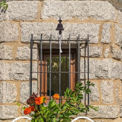 UNICRAFTALE Vintage Cast Iron Dinner Hanging Bell Outdoor Wall Mounted Bell Doorbell for Outside Front Door Garden Home Decor Clear Sound - Image 2
