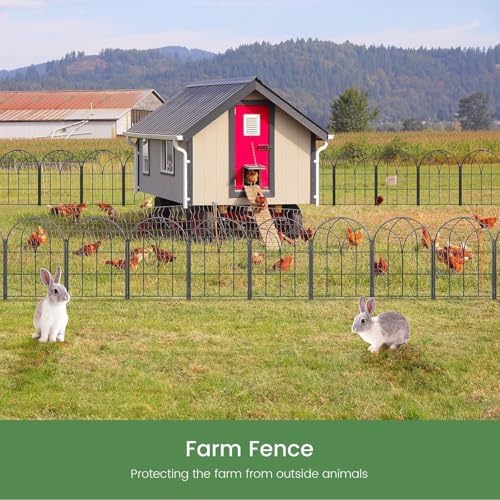 Decorative Garden Fence, 21 ft Metal Border, No Dig Flower Bed Edging 20 PC - Image 7
