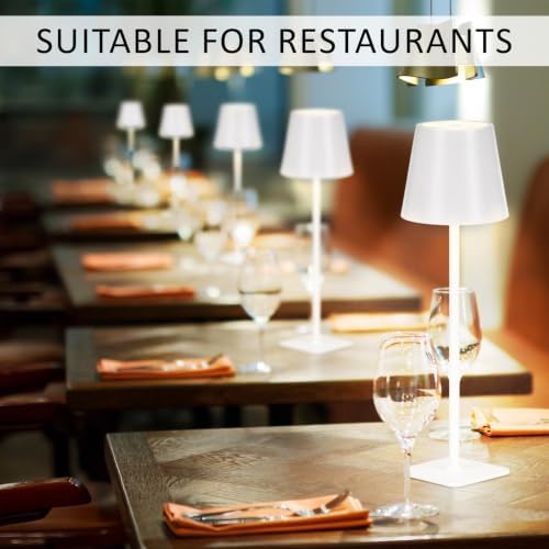 Retisee 12 Pack Cordless Table Lamp Portable Rechargeable Lamps, White - Image 4