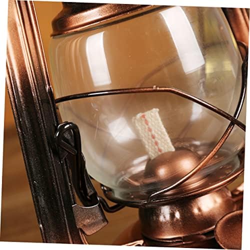 Iron Vintage Lantern Glass Lamp Portable Hanging Kerosene Camping - Image 6