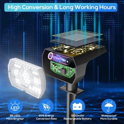 NYMPHY Solar Lights Outdoor Waterproof - 6 Pack (Cool White) - Image 2