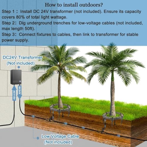 Tree Lights Outdoor Waterproof Landscape Spotlights, Suitable for Gardens, Courtyards, and Palm Trees - Image 7