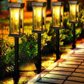 Solar Pathway Lights Outdoor, 4 Pack Solar Powered Garden Lights Waterproof IP65, Solor Outside Light for Yard Path Landscape Lawn Walkway Driveway by Unknown